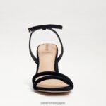jp Sam Edelman 女性 起亜ブロックヒールサンダル 黒 4NFV0P117 履物 - Image 3