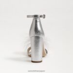 jp Sam Edelman 女性 野郎フェザーヒールサンダル ソフトシルバー 4NFV0P764 履物 - Image 5