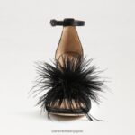 jp Sam Edelman 女性 野郎フェザーヒールサンダル 黒のサテン 4NFV0P763 履物 - Image 3