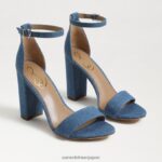 jp Sam Edelman 女性 野郎ブロックヒールサンダル ウォッシュドインディゴ 4NFV0P320 履物
