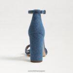 jp Sam Edelman 女性 野郎ブロックヒールサンダル ウォッシュドインディゴ 4NFV0P320 履物 - Image 5