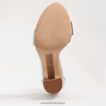 jp Sam Edelman 女性 野郎ブロックヒールサンダル シルバーレザー 4NFV0P327 履物 - Image 6