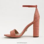 jp Sam Edelman 女性 野郎ブロックヒールサンダル スタッコピンク 4NFV0P323 履物 - Image 4