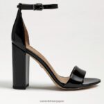 jp Sam Edelman 女性 野郎ブロックヒールサンダル ブラックパテント 4NFV0P336 履物 - Image 2