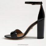 jp Sam Edelman 女性 野郎ブロックヒールサンダル ブラックパテント 4NFV0P336 履物 - Image 4