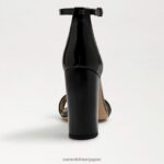 jp Sam Edelman 女性 野郎ブロックヒールサンダル ブラックパテント 4NFV0P336 履物 - Image 5