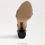 jp Sam Edelman 女性 野郎ブロックヒールサンダル ブラックパテント 4NFV0P336 履物 - Image 6