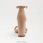 jp Sam Edelman 女性 野郎ブロックヒールサンダル ベージュ ブラッシュ パテント 4NFV0P335 履物 - Image 5