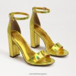 jp Sam Edelman 女性 野郎ブロックヒールサンダル ミモザゴールド 4NFV0P333 履物