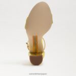 jp Sam Edelman 女性 野郎ブロックヒールサンダル ミモザゴールド 4NFV0P333 履物 - Image 6