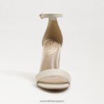 jp Sam Edelman 女性 野郎ブロックヒールサンダル モダンなアイボリーレザー 4NFV0P329 履物 - Image 3