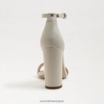 jp Sam Edelman 女性 野郎ブロックヒールサンダル モダンなアイボリーレザー 4NFV0P329 履物 - Image 5
