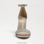 jp Sam Edelman 女性 野郎ブロックヒールサンダル ライトゴールドメッシュ 4NFV0P319 履物 - Image 3