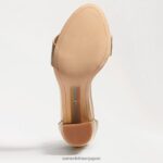 jp Sam Edelman 女性 野郎ブロックヒールサンダル ライトゴールドの革 4NFV0P324 履物 - Image 6