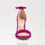 jp Sam Edelman 女性 野郎ブロックヒールサンダル ラズベリーベルベット 4NFV0P318 履物 - Image 3