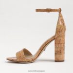 jp Sam Edelman 女性 野郎ブロックヒールサンダル 天然コルク 4NFV0P334 履物 - Image 4