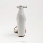jp Sam Edelman 女性 野郎ブロックヒールサンダル 明るい白い革 4NFV0P328 履物 - Image 5