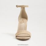 jp Sam Edelman 女性 野郎ブロックヒールサンダル 漂白ブナ材 4NFV0P322 履物 - Image 3
