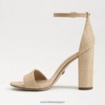 jp Sam Edelman 女性 野郎ブロックヒールサンダル 漂白ブナ材 4NFV0P322 履物 - Image 4