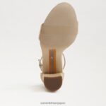 jp Sam Edelman 女性 野郎ブロックヒールサンダル 漂白ブナ材 4NFV0P322 履物 - Image 6