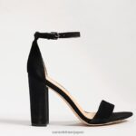jp Sam Edelman 女性 野郎ブロックヒールサンダル 黒いスエード 4NFV0P338 履物 - Image 2
