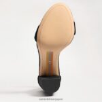jp Sam Edelman 女性 野郎ブロックヒールサンダル 黒いスエード 4NFV0P338 履物 - Image 6