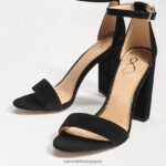 jp Sam Edelman 女性 野郎ブロックヒールサンダル 黒いスエード 4NFV0P338 履物 - Image 7