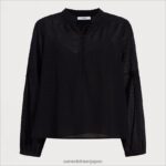 jp Sam Edelman 女性 長袖エメリントップ 黒 4NFV0P1278 衣服 - Image 5