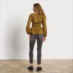 jp Sam Edelman 女性 長袖シルクトップ オリーブオイル 4NFV0P1290 衣服 - Image 4