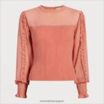 jp Sam Edelman 女性 長袖ジュリアントップ 峡谷の粘土 4NFV0P1267 衣服 - Image 5