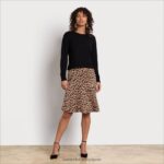 jp Sam Edelman 女性 長袖ニットキャミミディドレス ヒョウ 4NFV0P1138 衣服