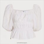jp Sam Edelman 女性 長袖メドウトップ 白 4NFV0P1173 衣服 - Image 5