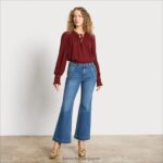 jp Sam Edelman 女性 長袖ヴァリックトップ あかね色 4NFV0P1248 衣服
