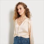 jp Sam Edelman 女性 長袖ヴァリックトップ 移動する砂 4NFV0P1247 衣服 - Image 3