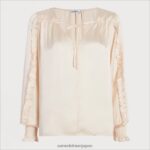 jp Sam Edelman 女性 長袖ヴァリックトップ 移動する砂 4NFV0P1247 衣服 - Image 5