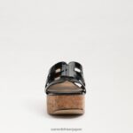 jp Sam Edelman 女性 開発プラットフォームサンダル ブラックパテント 4NFV0P548 履物 - Image 3