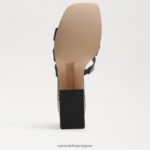 jp Sam Edelman 女性 開発プラットフォームサンダル ブラックパテント 4NFV0P548 履物 - Image 6