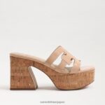 jp Sam Edelman 女性 開発プラットフォームサンダル ベージュ ブラッシュ パテント 4NFV0P549 履物 - Image 2
