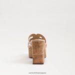 jp Sam Edelman 女性 開発プラットフォームサンダル ベージュ ブラッシュ パテント 4NFV0P549 履物 - Image 5