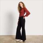 jp Sam Edelman 女性 高層ベイフレア 本当の黒 4NFV0P1249 衣服 - Image 2