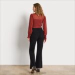 jp Sam Edelman 女性 高層ベイフレア 本当の黒 4NFV0P1249 衣服 - Image 4