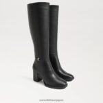 jp Sam Edelman 女性 elsy ニーハイブーツ 黒い革 4NFV0P798 履物