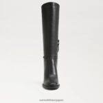 jp Sam Edelman 女性 elsy ニーハイブーツ 黒い革 4NFV0P798 履物 - Image 3