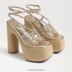 jp Sam Edelman 女性 GIA プラットフォームヒール 金箔 4NFV0P697 履物