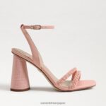 jp Sam Edelman 女性 KIA ビーズブロックヒールサンダル コーラルピーチ 4NFV0P711 履物 - Image 2