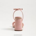 jp Sam Edelman 女性 KIA ビーズブロックヒールサンダル コーラルピーチ 4NFV0P711 履物 - Image 5