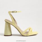 jp Sam Edelman 女性 KIA ビーズブロックヒールサンダル バターイエロー 4NFV0P489 履物 - Image 2