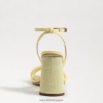 jp Sam Edelman 女性 KIA ビーズブロックヒールサンダル バターイエロー 4NFV0P489 履物 - Image 5