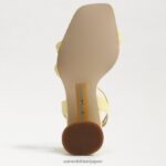 jp Sam Edelman 女性 KIA ビーズブロックヒールサンダル バターイエロー 4NFV0P489 履物 - Image 6