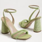 jp Sam Edelman 女性 KIA ビーズブロックヒールサンダル 夏の真珠 4NFV0P490 履物 - Image 7